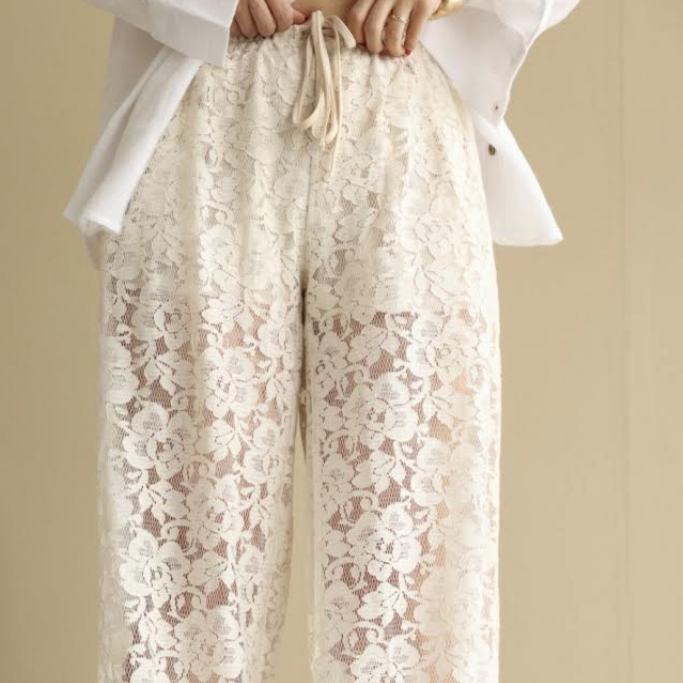 Straight lace pants