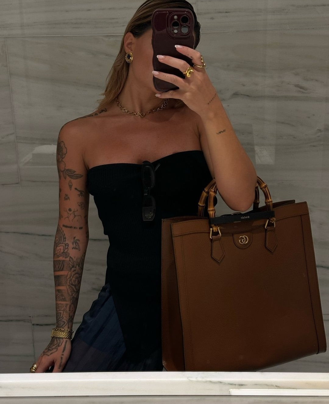 Asymmetrical mesh strapless bustier