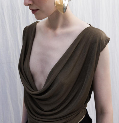 Blouse with Front and Back Neck Collar Detail