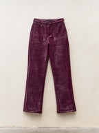 Burgundy PU pants