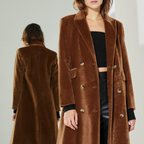 Long Horsehide Coat with Pockets