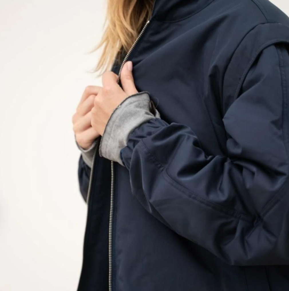 Zipped Nylon Bomber Jacket