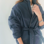 Zipped Nylon Bomber Jacket