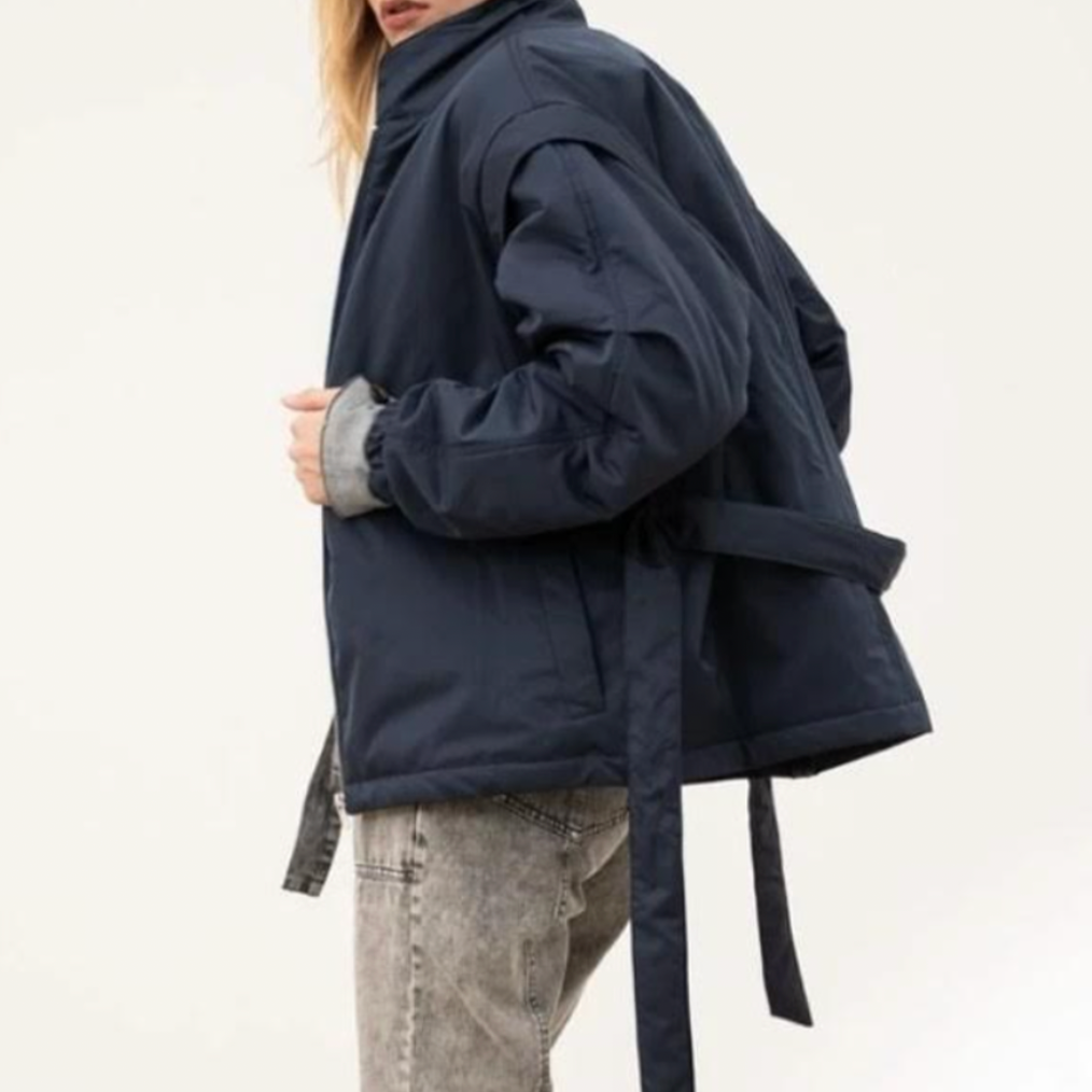 Zipped Nylon Bomber Jacket