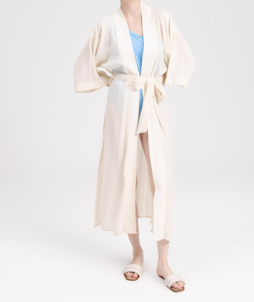 Belted Maxi Kimono