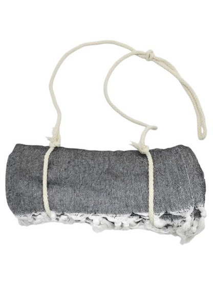 Flat Weave Beach Fouta with Stripes