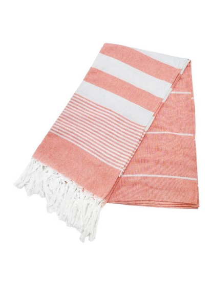 Flat Weave Beach Fouta with Stripes