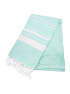 Flat Weave Beach Fouta with Stripes