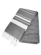 Flat Weave Beach Fouta with Stripes