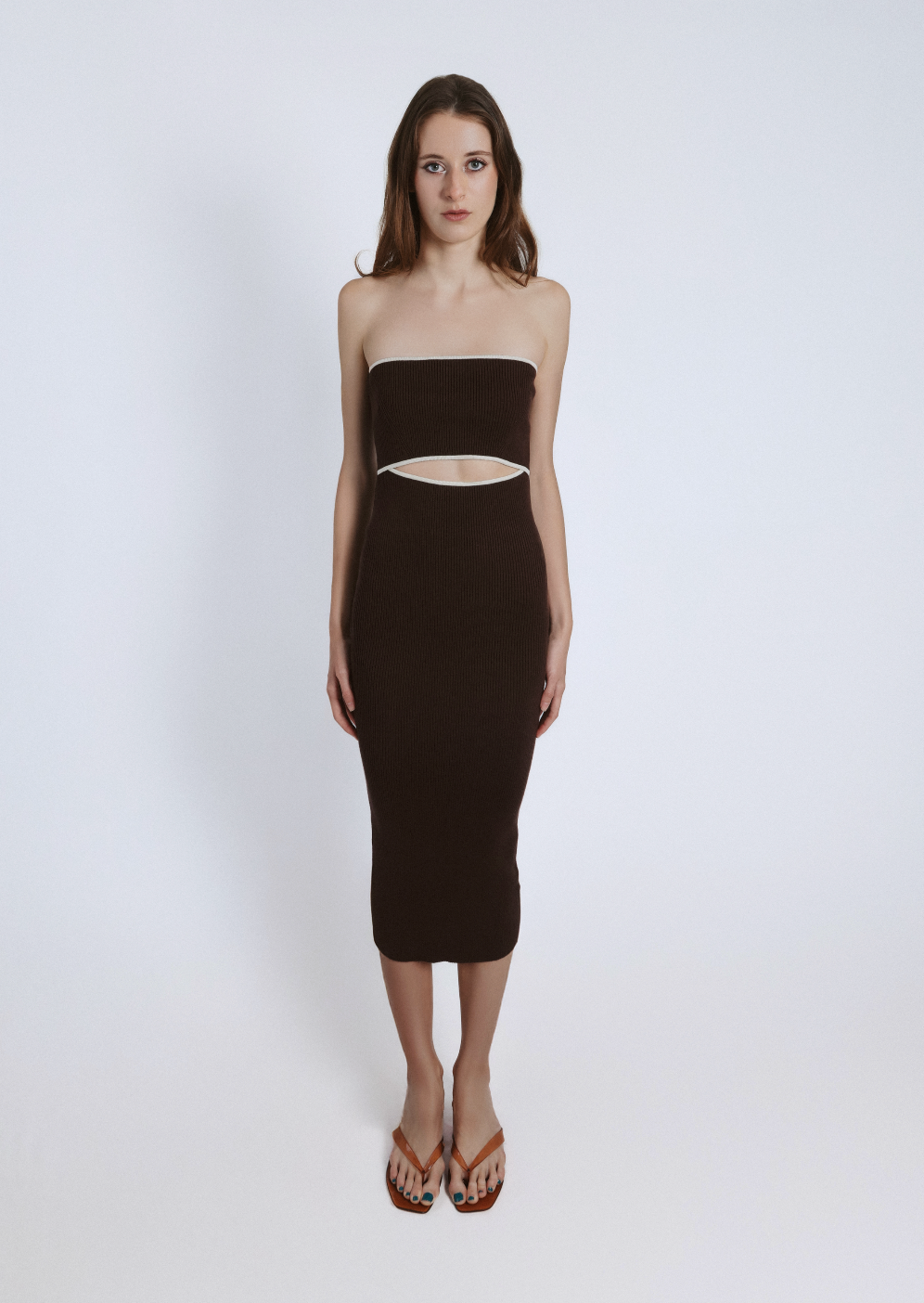 Chopped strapless dress
