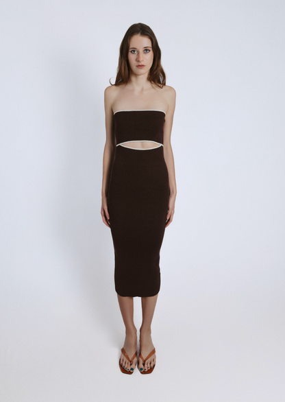 Chopped strapless dress