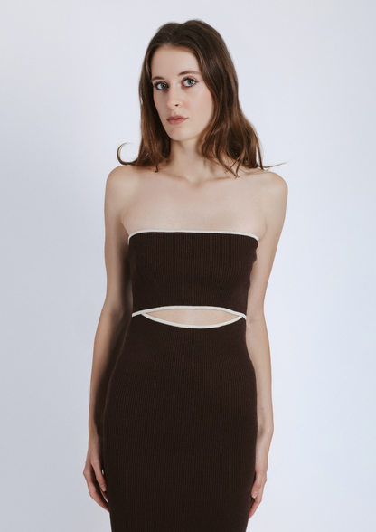 Chopped strapless dress