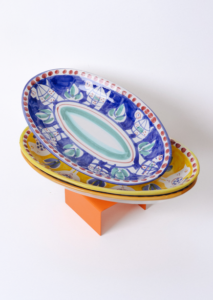 Blu Tartaruga Oval Plate