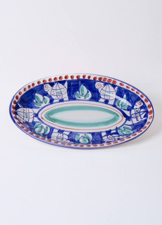 Blu Tartaruga Oval Plate