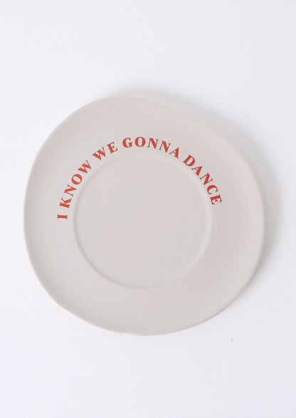 Sisi Ceramic Plate, "I Know We Gonna Dance", set of 2