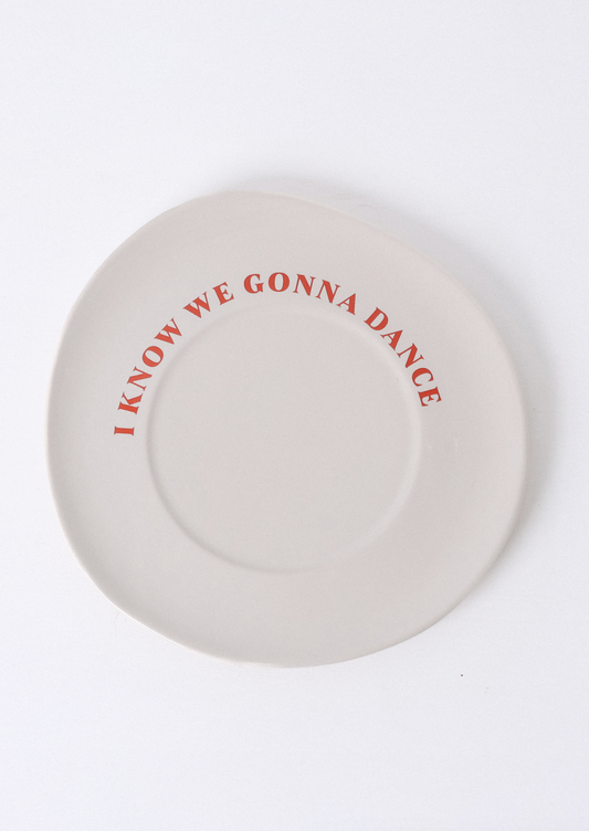 Sisi Ceramic Plate, "I Know We Gonna Dance", set of 2