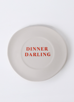 Sisi Ceramic Plate, "Dinner Darling", set of 2