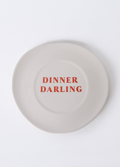 Sisi Ceramic Plate, "Dinner Darling", set of 2