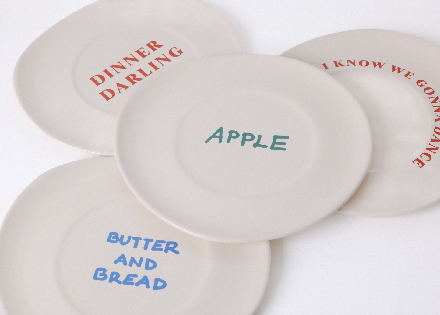 Sisi Ceramic Plate, "Dinner Darling", set of 2