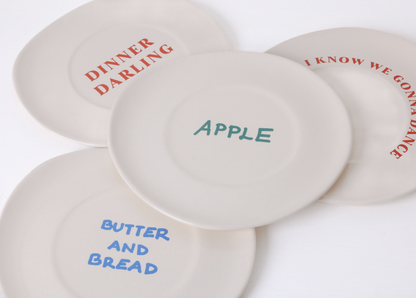 Sisi Ceramic Plate, "Dinner Darling", set of 2