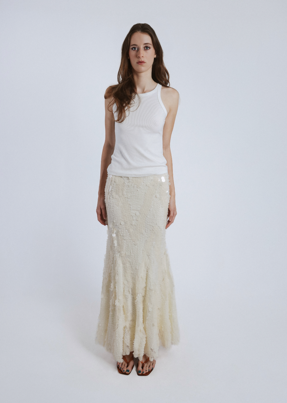 Mermaid long sequin skirt