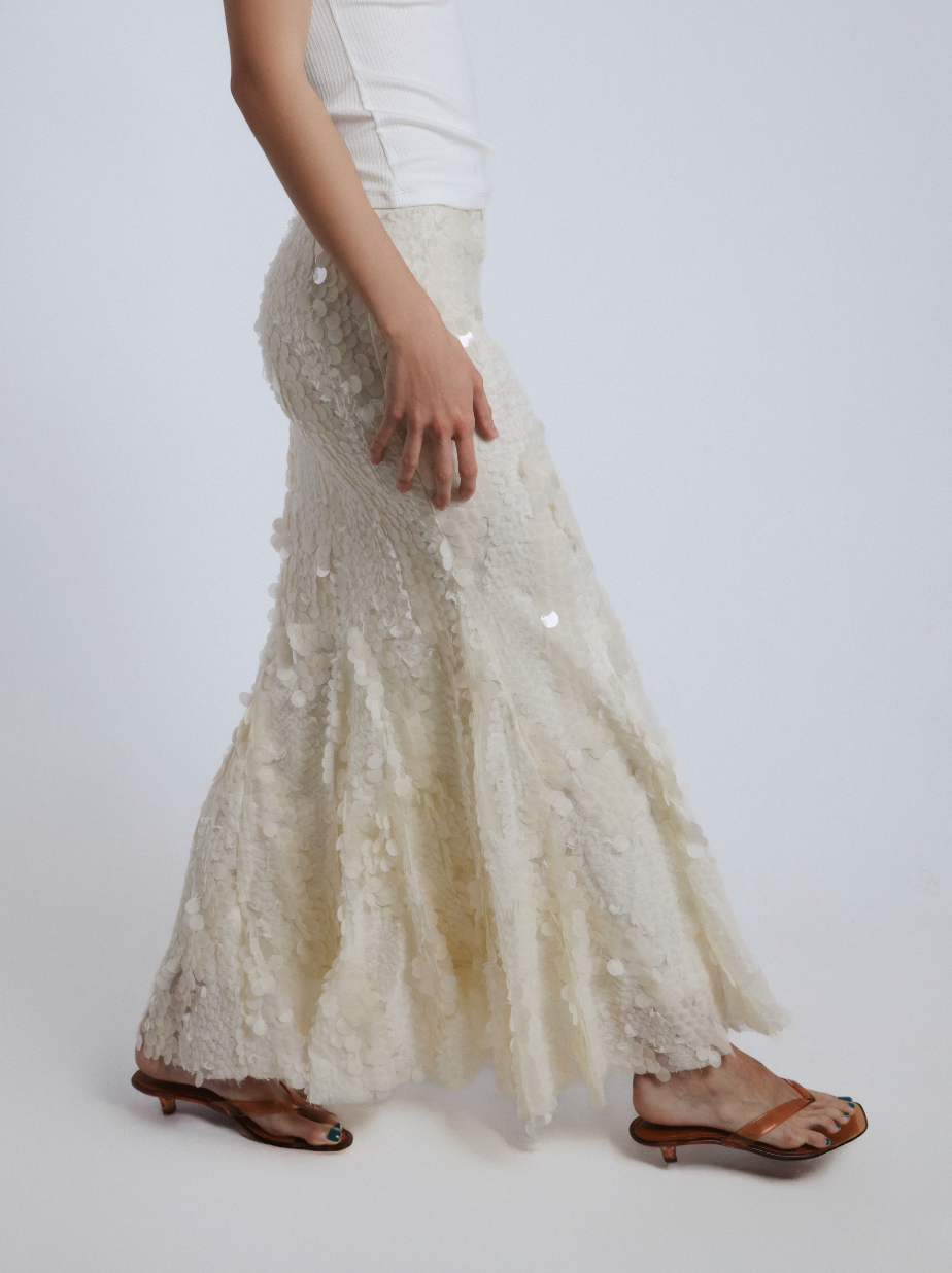 Mermaid long sequin skirt