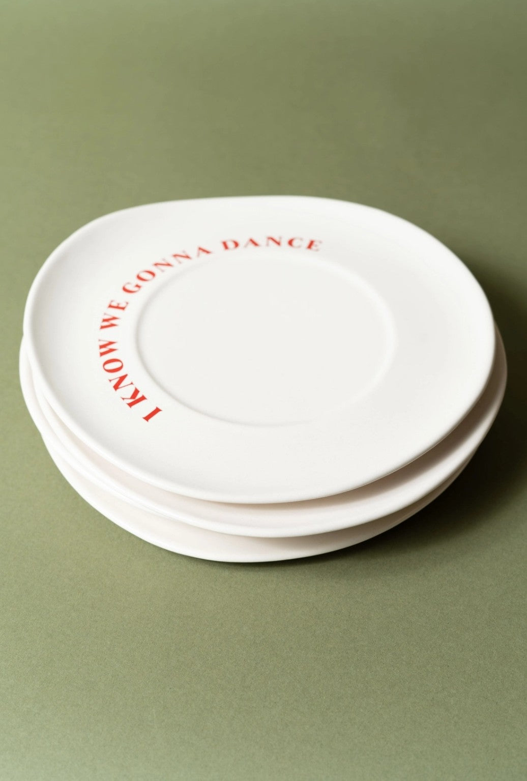 Sisi Ceramic Plate, "I Know We Gonna Dance", set of 2