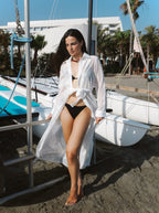See-through kaftan dress
