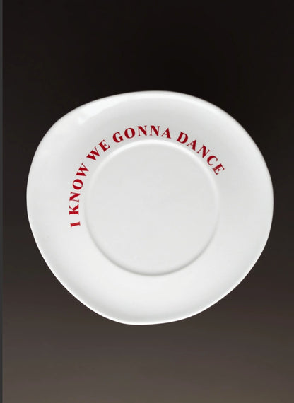 Sisi Ceramic Plate, "I Know We Gonna Dance", set of 2