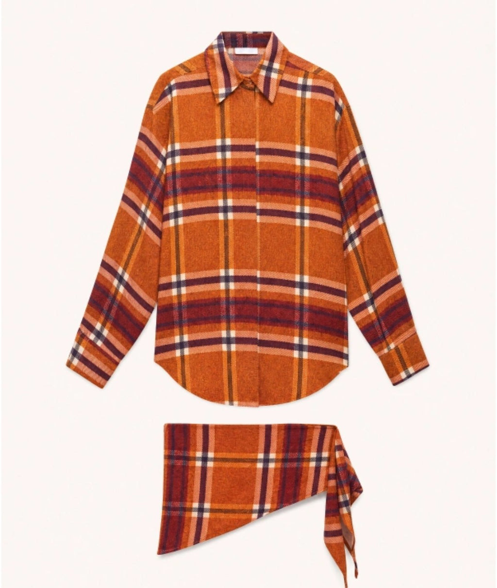 Check 2 piece shirt