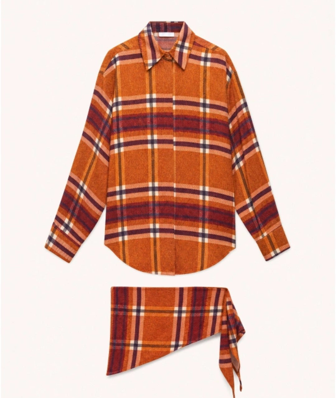 Check 2 piece shirt