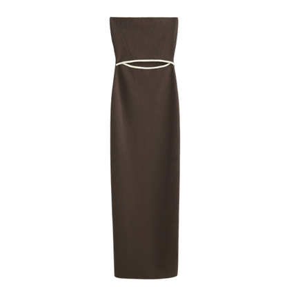 Chopped strapless dress