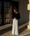 White knitwear skirt