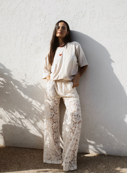 Straight lace pants