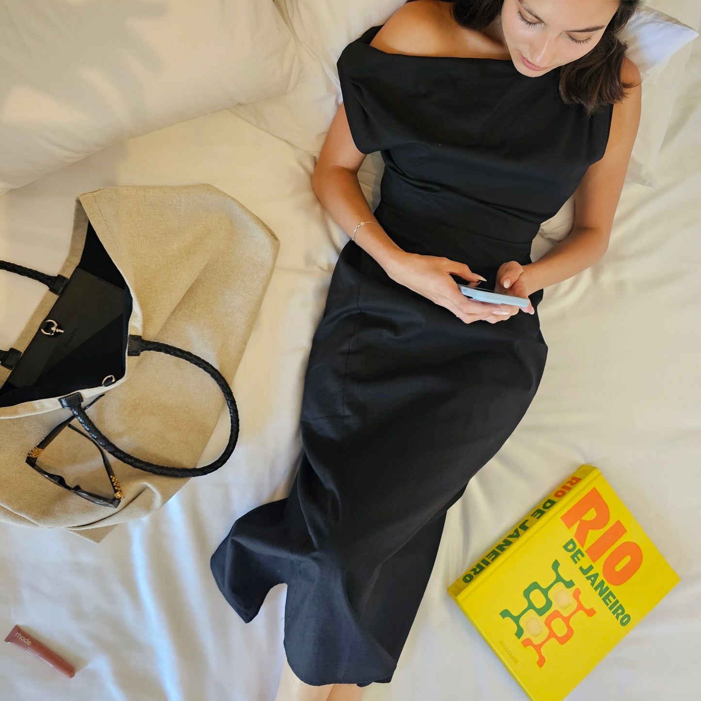 Asymmetrical linen dress
