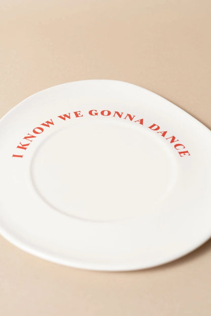 Sisi Ceramic Plate, "I Know We Gonna Dance", set of 2