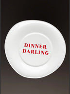 Sisi Ceramic Plate, "Dinner Darling", set of 2