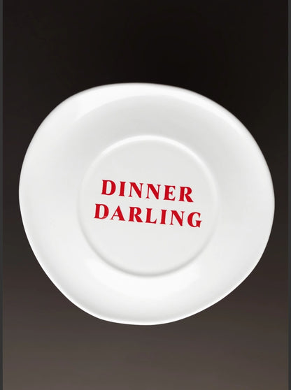 Sisi Ceramic Plate, "Dinner Darling", set of 2