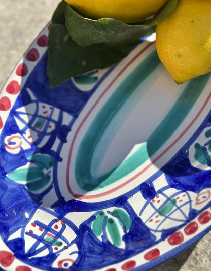 Blu Tartaruga Oval Plate