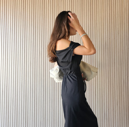 Asymmetrical linen dress