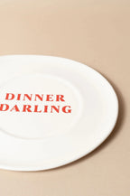 Sisi Ceramic Plate, "Dinner Darling", set of 2