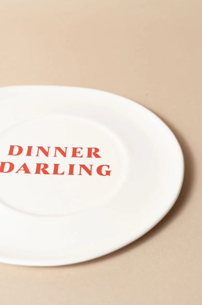 Sisi Ceramic Plate, "Dinner Darling", set of 2
